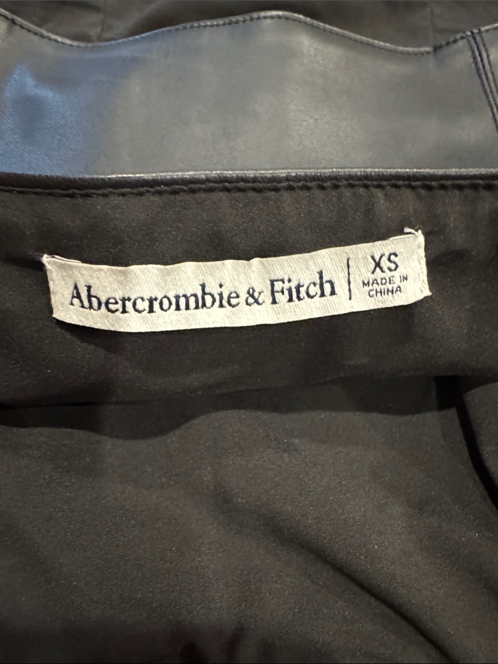 Abercrombie & Fitch Black Faux Leather Corset-Style Tank - Picture 2 of 3